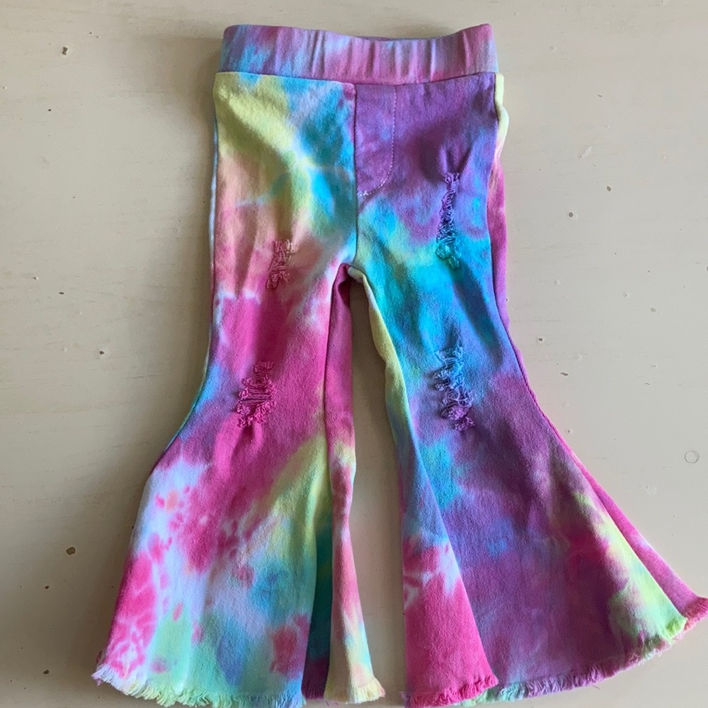 Tie dye infant bell bottoms